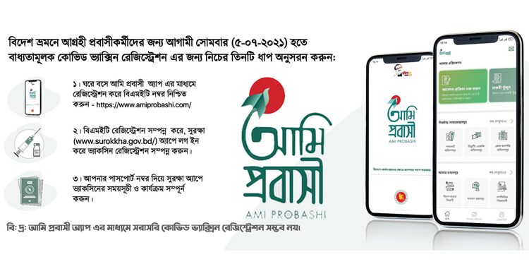 বিদেশগামী কর্মীদের ‘আমি প্রবাসী’ ও ‘সুরক্ষা’ দুই অ্যাপেই নিবন্ধন করতে হবে