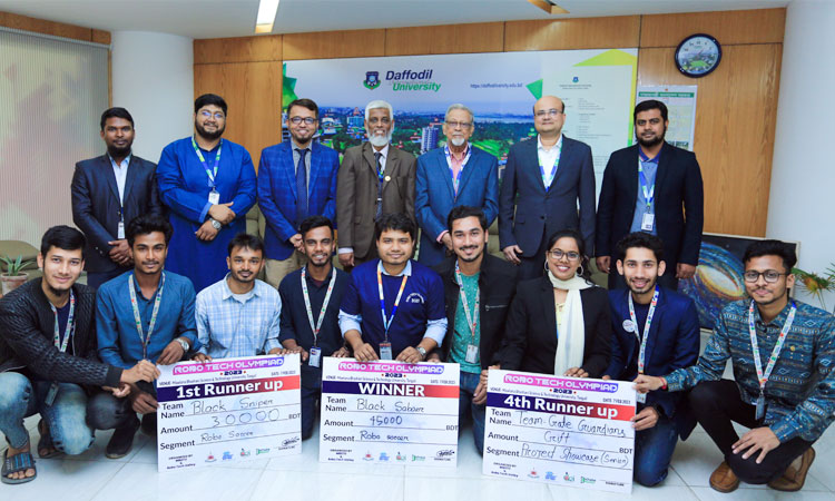 রোবো-টেক অলিম্পিয়াডে ড্যাফোডিল ইউনিভার্সিটির ১ম, ২য় ও ৫ম স্থান অর্জন