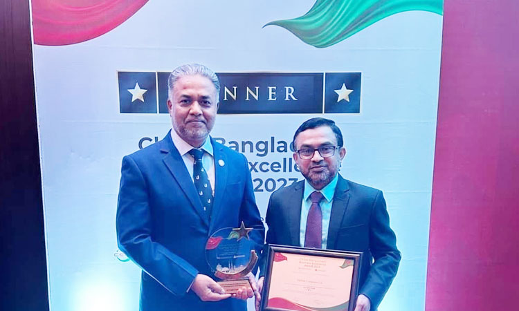 চায়না-বাংলাদেশ বিজনেস এক্সিলেন্স অ্যাওয়ার্ড ২০২৩ পেলো  ড্যাফোডিল কম্পিউটার্স